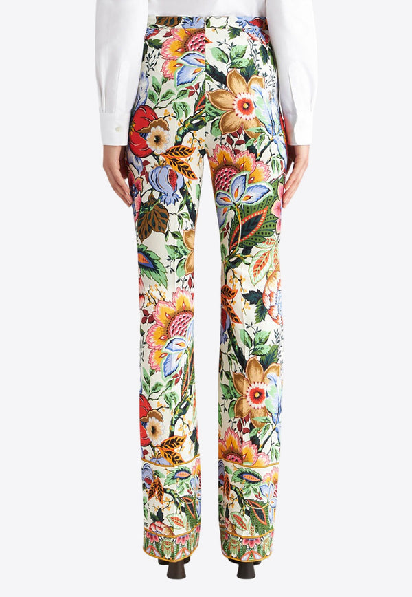 High-Waisted Floral Pants
