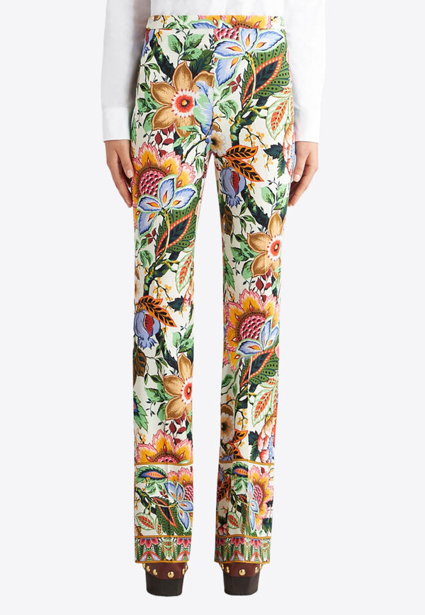 High-Waisted Floral Pants