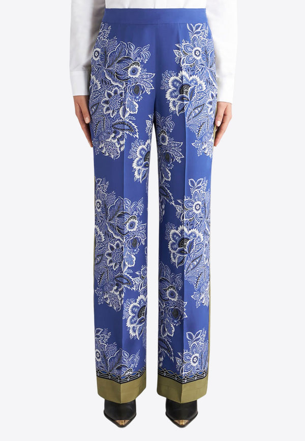 Silk Bandanna Floral Pants