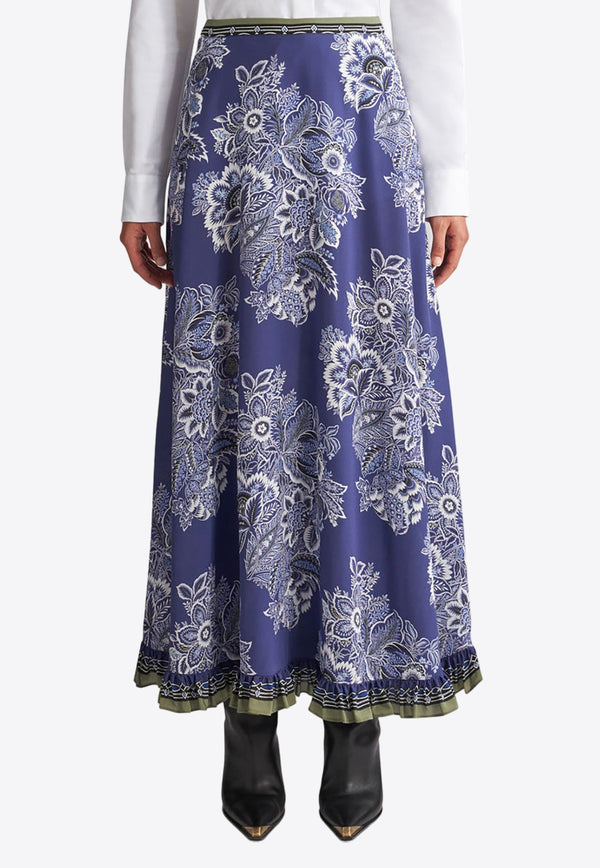 Silk Bandanna Bouquet Maxi Skirt