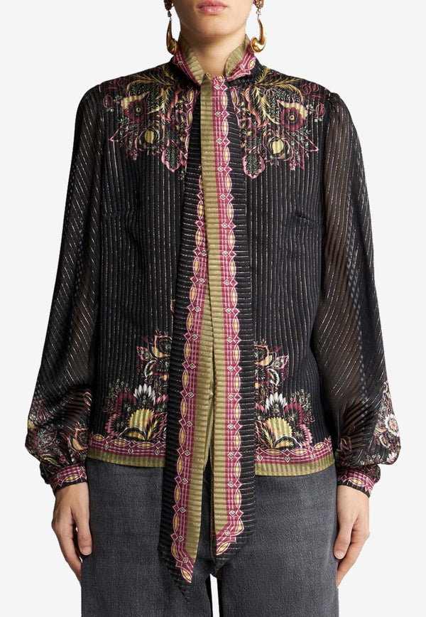 Paisley Print Silk Blouse