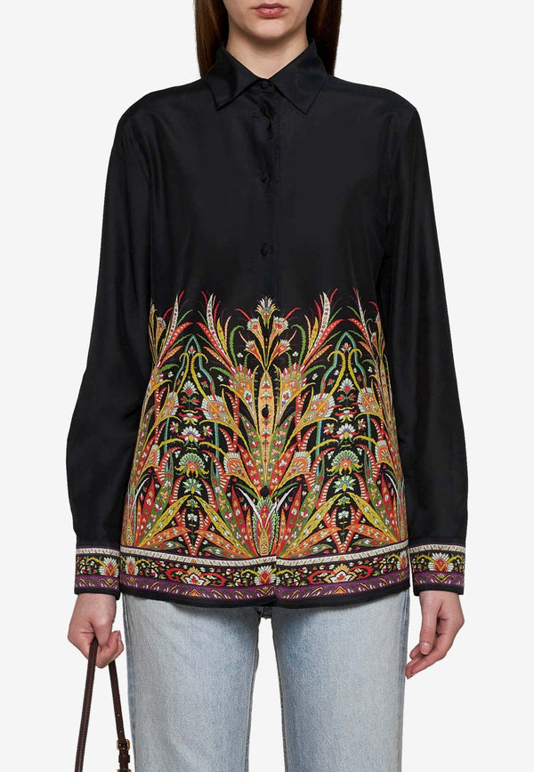 Paisley Print Long-Sleeved Shirt