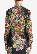 Floral Print Long-Sleeved Shirt