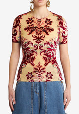 Tulle and Venus Jacquard Velvet Top