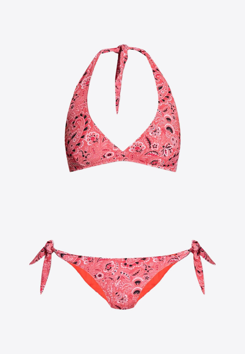 Paisley-Print Bikini Set