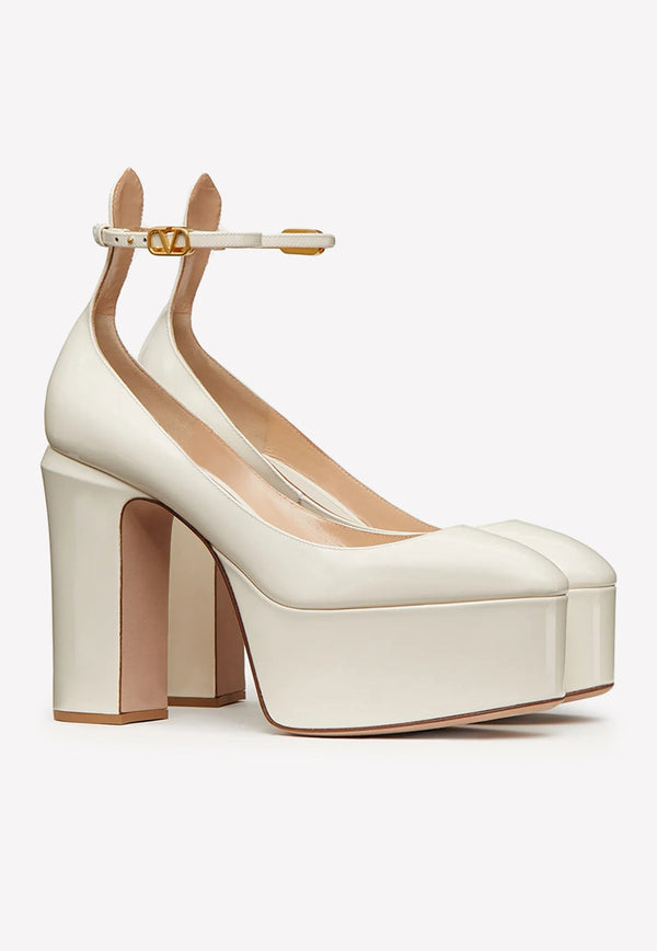 Tan-Go 120 Patent Leather Platform Pumps