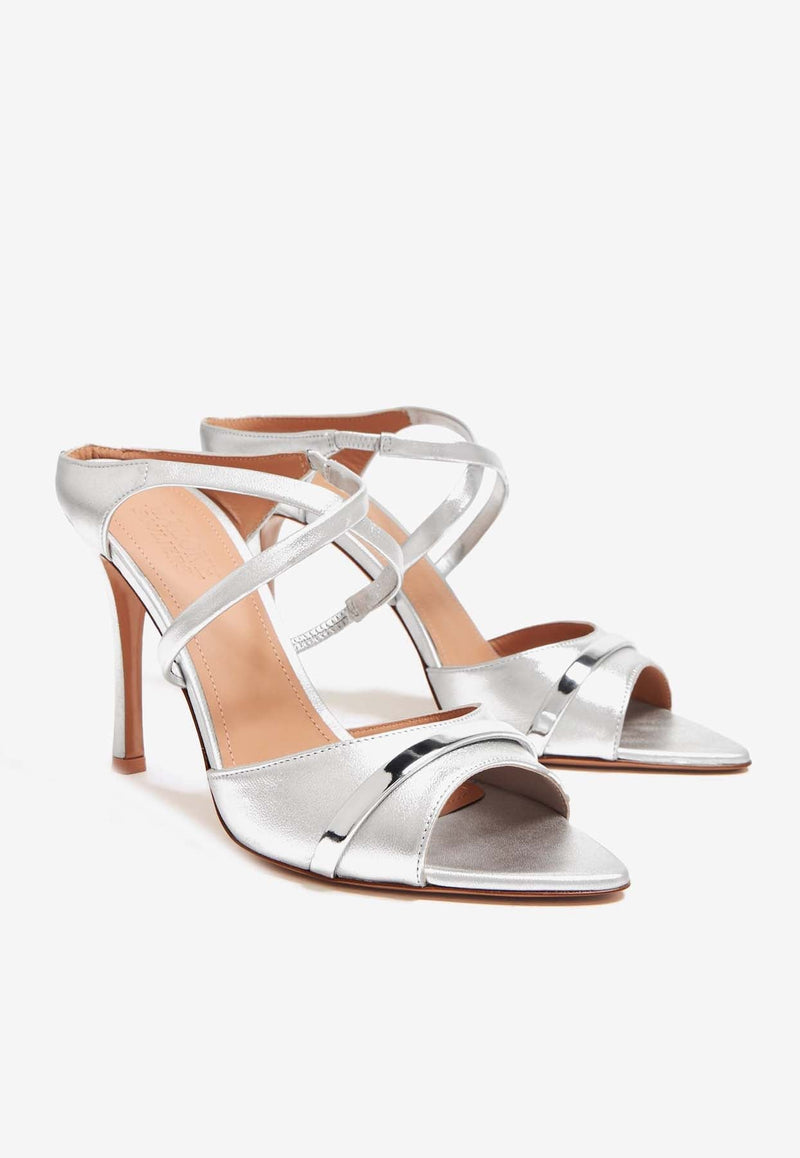 Yoko 90 Sandals in Metallic Leather