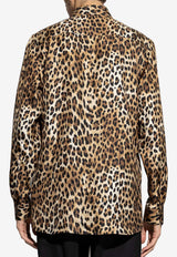 Leopard Print Silk Shirt