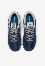 574 Core Low-Top Sneakers in Navy with White