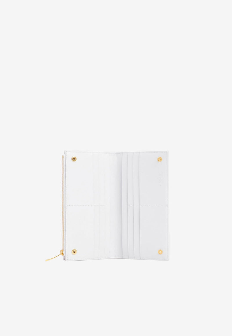 Bi-Fold Intrecciato Leather Zip Wallet