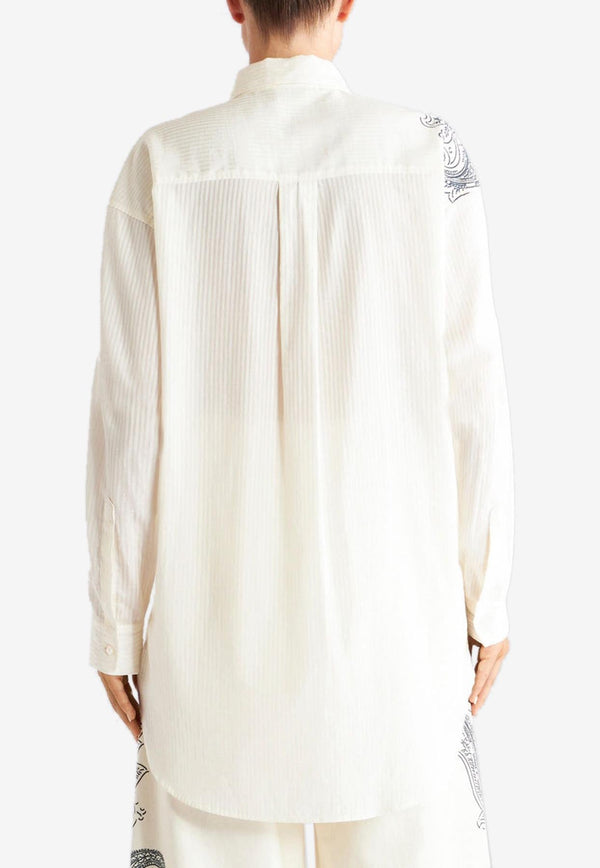 Paisley-Print Long-Sleeved Shirt
