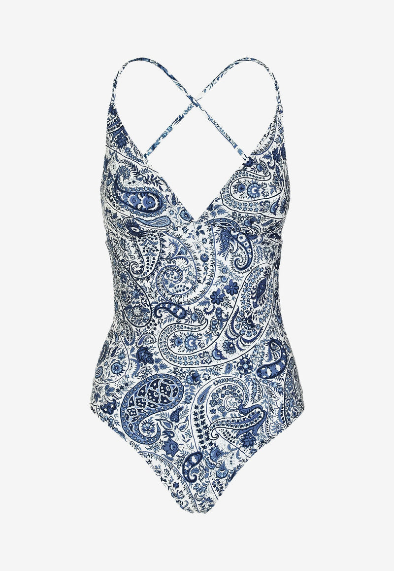 Floral Paisley One-Piece Swimsuit