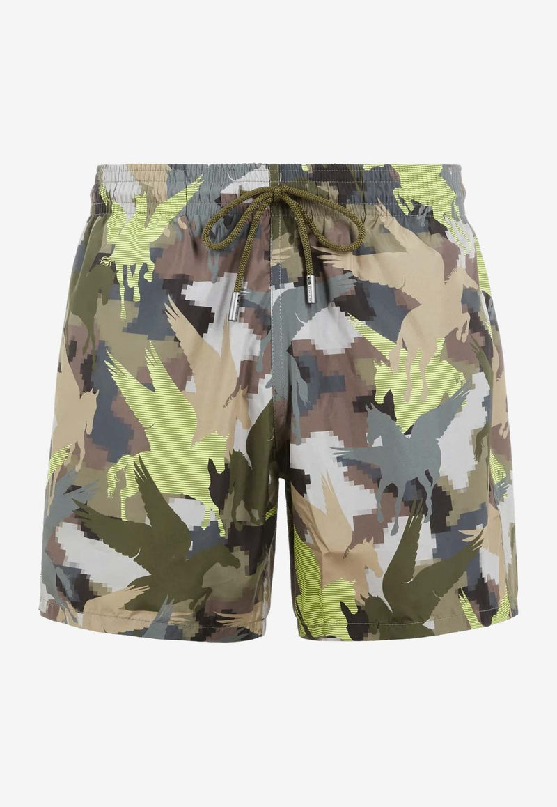 Printed Pattern Swim Shorts