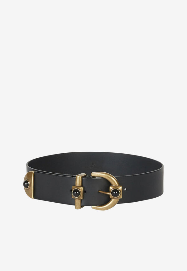 Crown Me Belt in Calf Leather