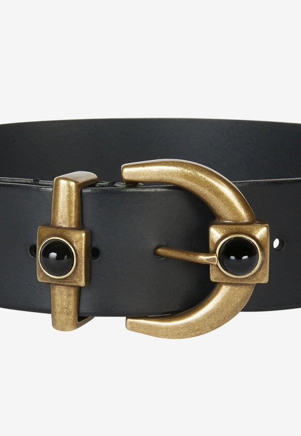 Crown Me Belt in Calf Leather
