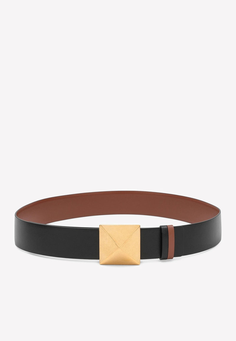 One Stud Reversible Leather Belt