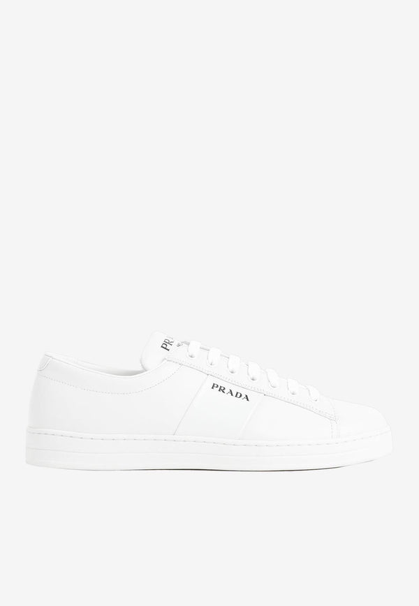 Low-Top Logo Sneakers in Leather
