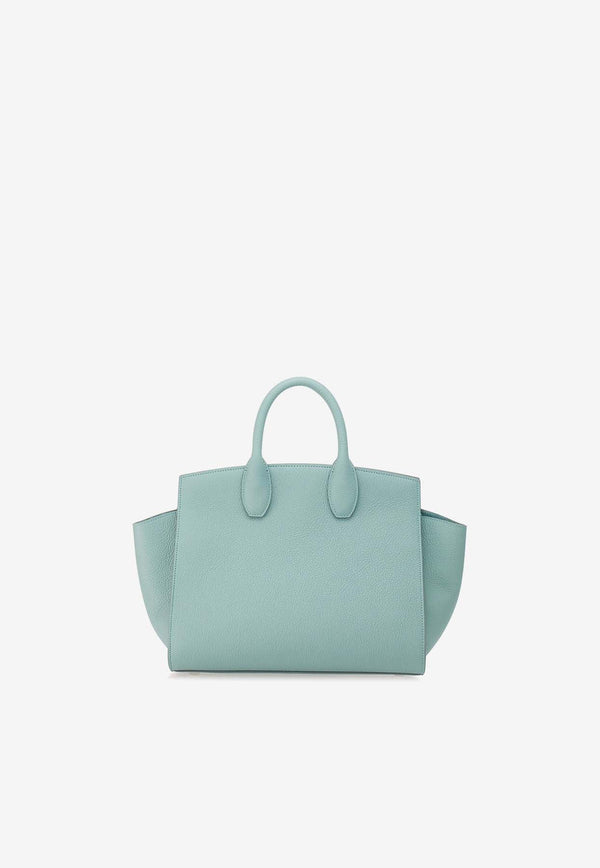 Small Studio Soft Top Handle Bag in Calfskin