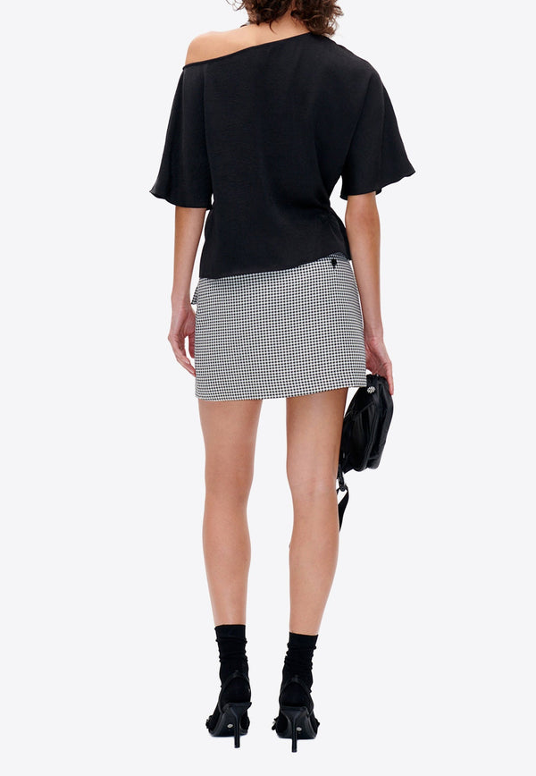 Sara Houndstooth Mini Skirt