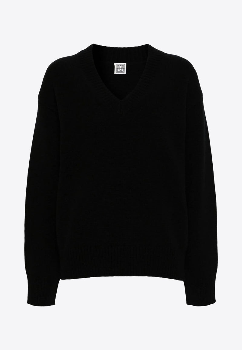 V-neck Wool Blend Sweater