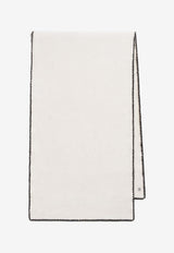 Embroidered Wool and Cashmere Scarf