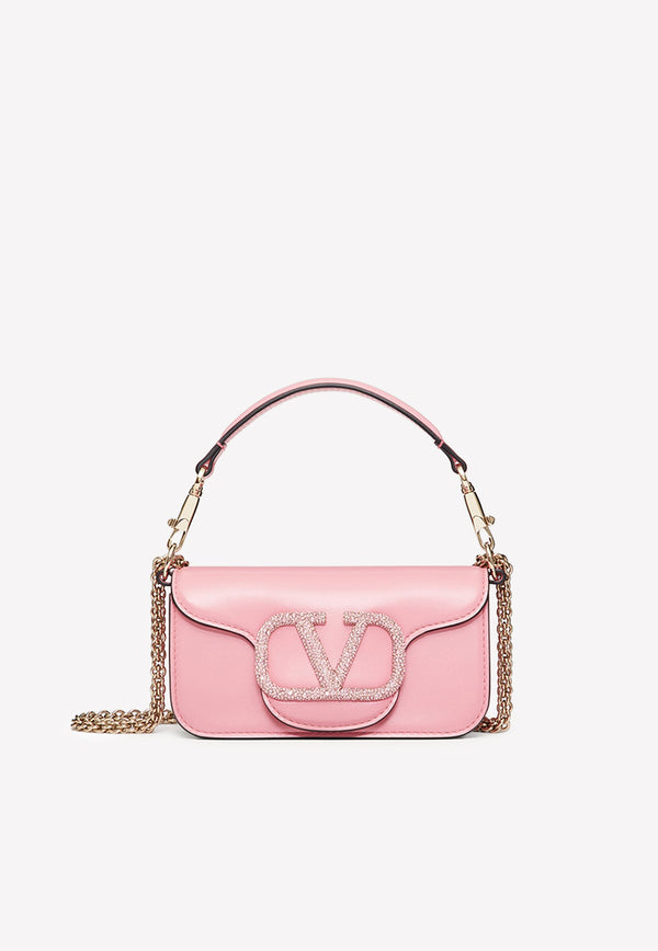 Mini Locò Crystal VLogo Top Handle Bag