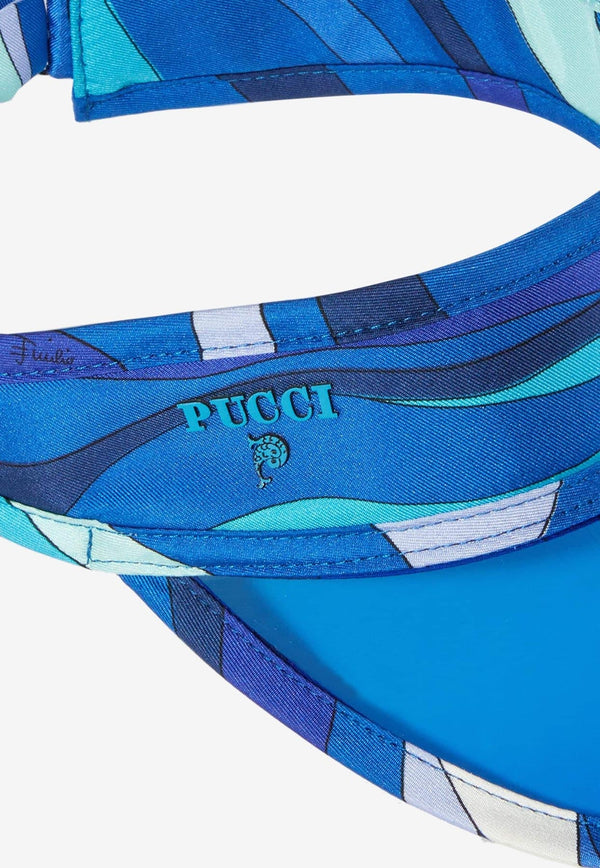 Marmo Print Silk Visor
