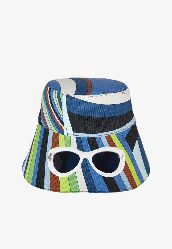 Iride Print Cut-Out Bucket Hat