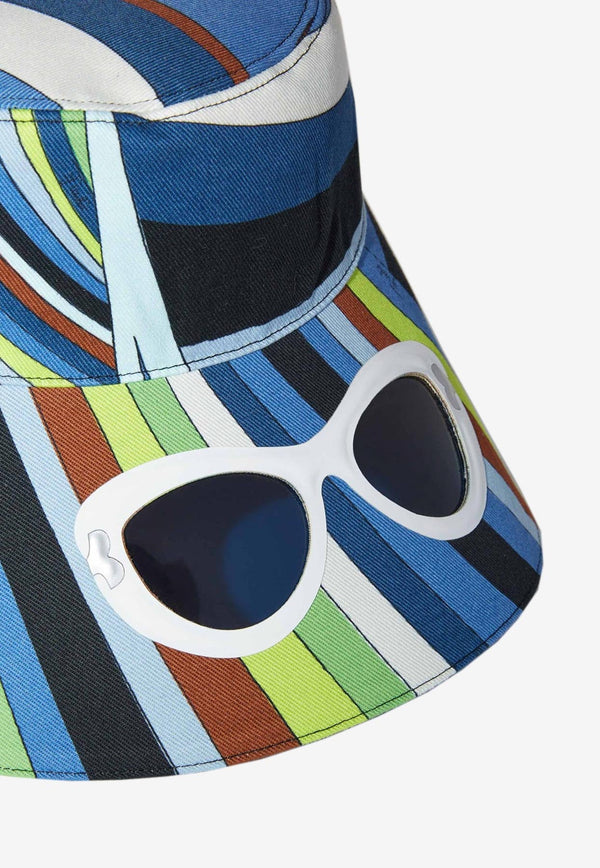 Iride Print Cut-Out Bucket Hat