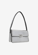 Medium Rockstud23 Shoulder Bag in Mirror-Effect Leather