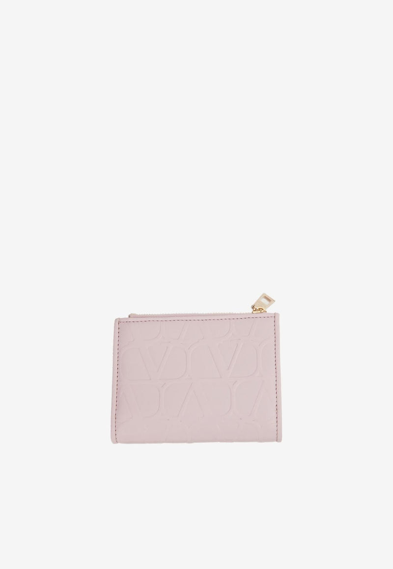 Embossed Iconographe Leather Zip Wallet