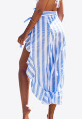 Senequier Striped Maxi Skirt