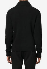 Ribbed Knit Cashmere Cardigan