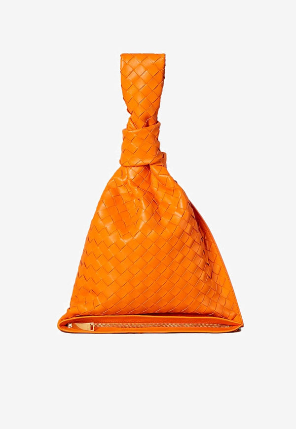 Intrecciato Twist Clutch in Calfskin