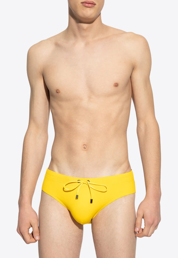 Drawstring Swimming Briefs with Logo