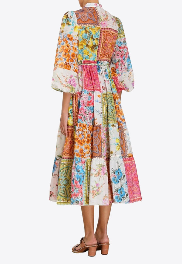 Halcyon Patchwork Midi Dress