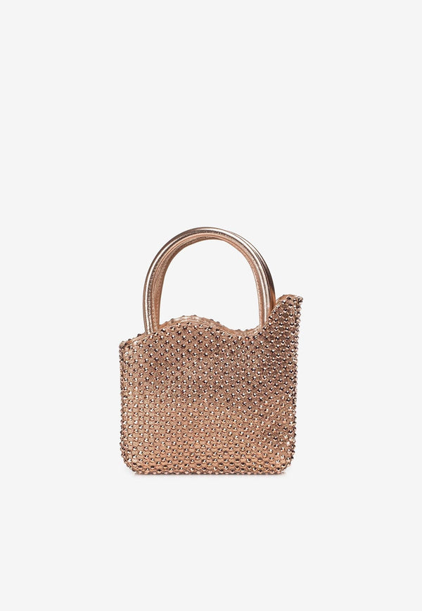 Mini Gilda Crystal-Embellished Top Handle Bag