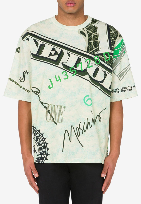Dollar-Print Short-Sleeved T-shirt