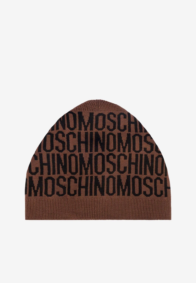 All-Over Jacquard Logo Beanie