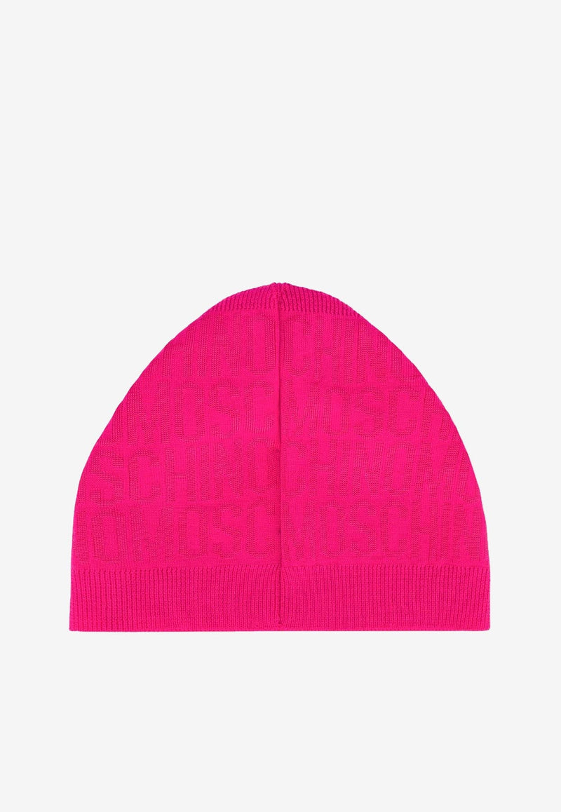 All-Over Jacquard Logo Beanie