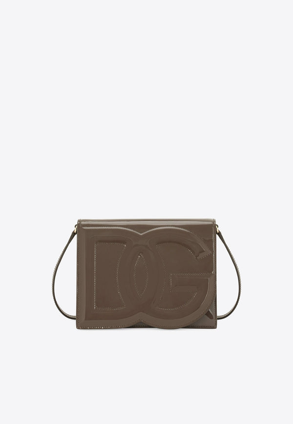 DG Logo Patent Leather Crossbody Bag