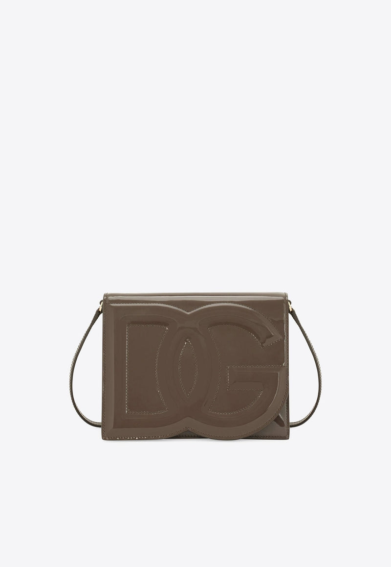DG Logo Patent Leather Crossbody Bag