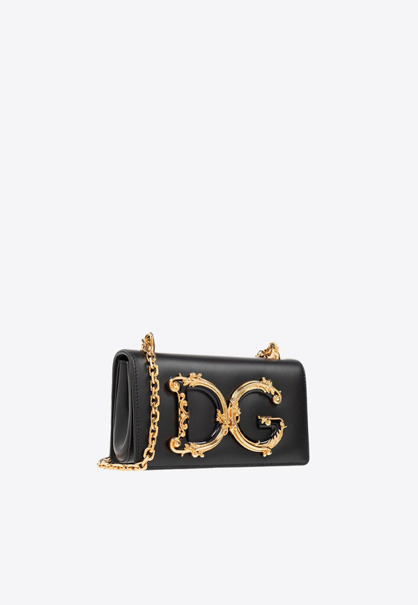DG Girls Calf Leather Crossbody Bag