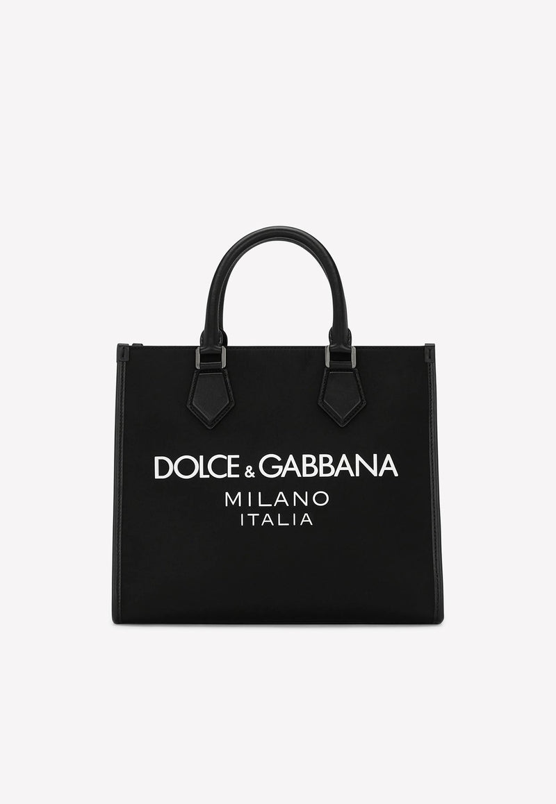 Small Rubberized Logo Tote Bag