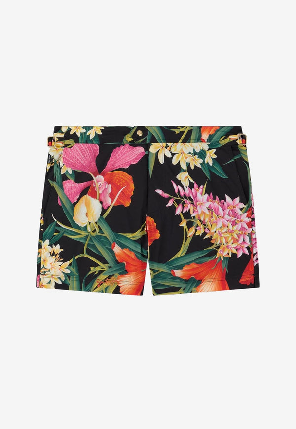 Orchid Print Swim Shorts