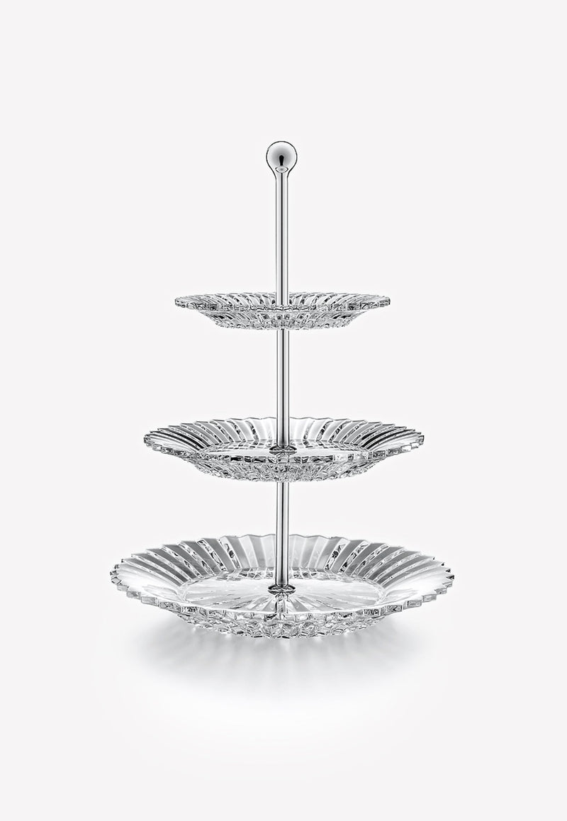 Special Order-Mille Nuits 3-Tiered Clear Pastry Stand