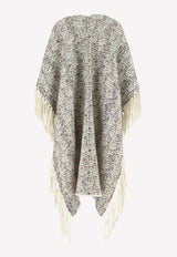 Cape Tassel Coat in Cashmere and Wool