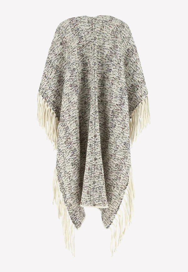 Cape Tassel Coat in Cashmere and Wool