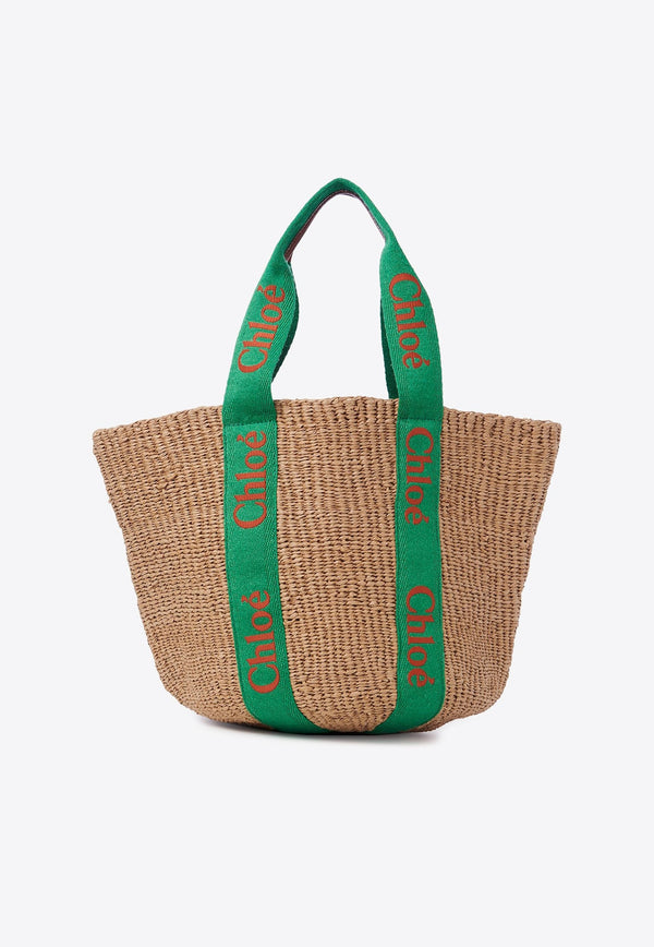 Large Woody Basket Tote Bag