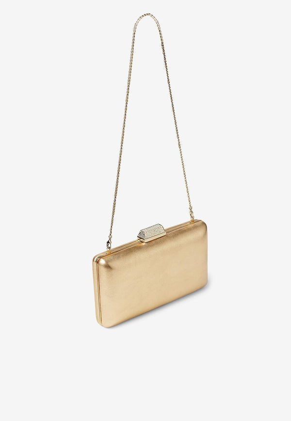 Small Clemmie Clutch in Metallic Nappa Leather